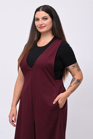 Jumpsuite doppio scollo V - Barolo