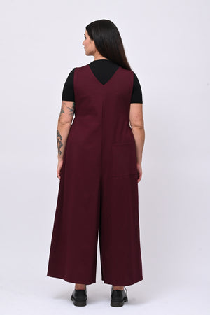 Jumpsuite doppio scollo V - Barolo
