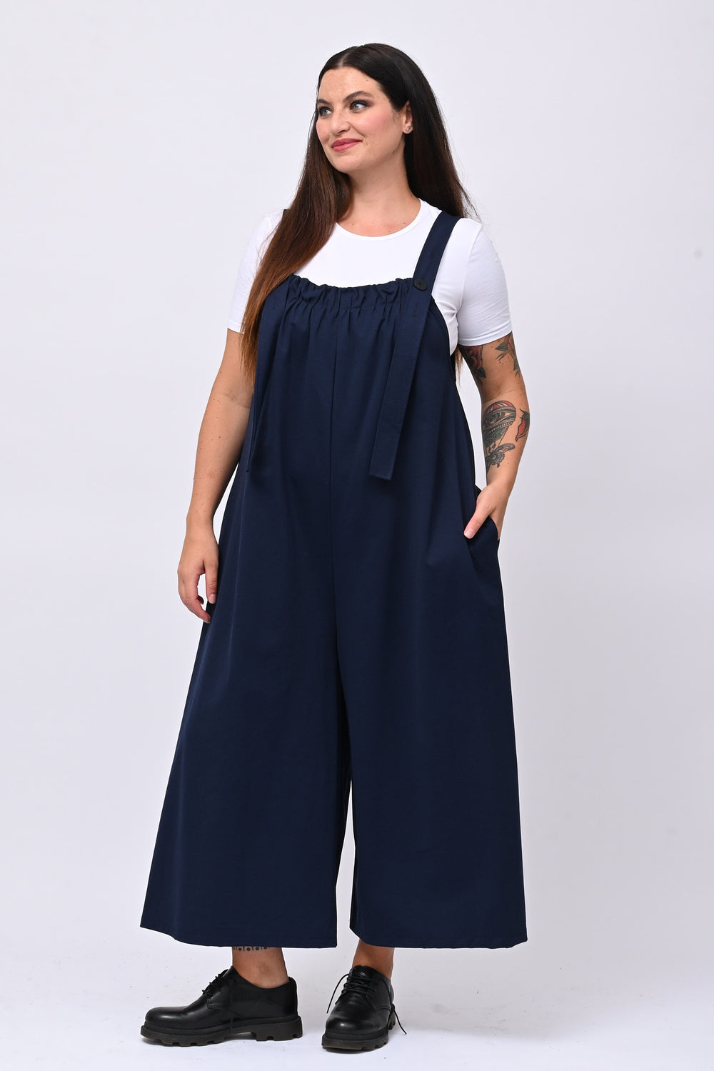 Jumpsuite over bottone - Blu