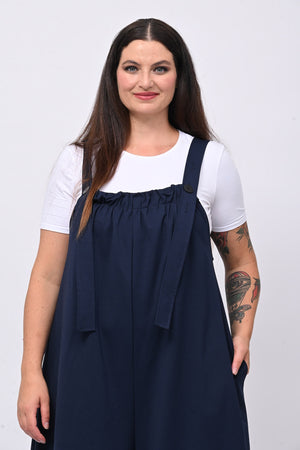 Jumpsuite over bottone - Blu