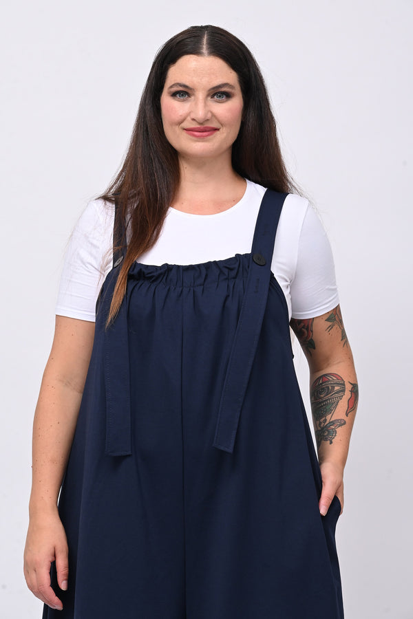 Jumpsuite over bottone - Blu