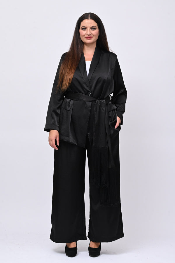 Completo raso frange - Nero