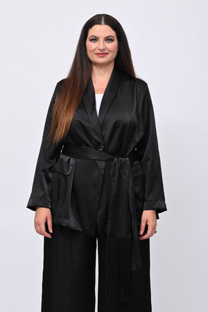 Completo raso frange - Nero