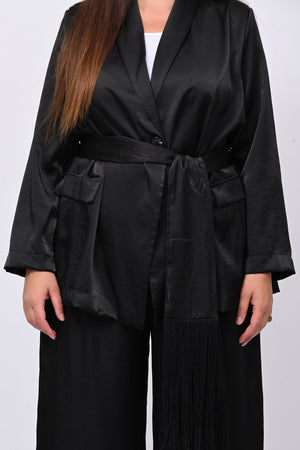 Completo raso frange - Nero