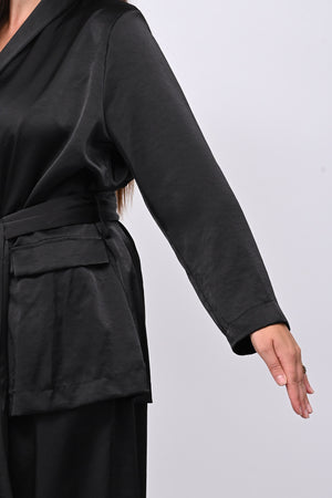 Completo raso frange - Nero