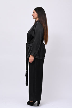 Completo raso frange - Nero