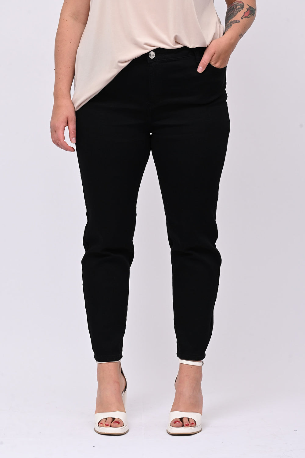Jeans stretch basic - Nero