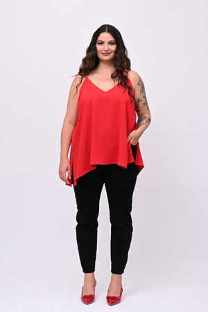 Top bretella basic - Rosso