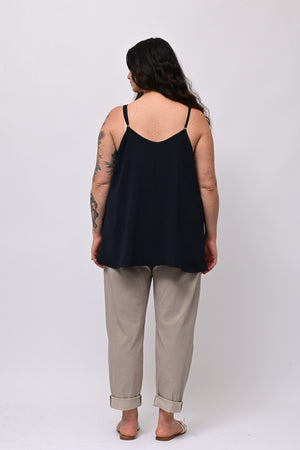 Top bretella basic - Blu