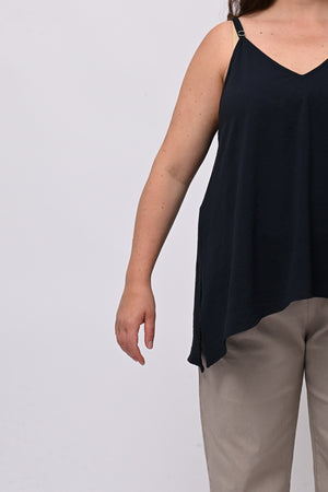 Top bretella basic - Blu