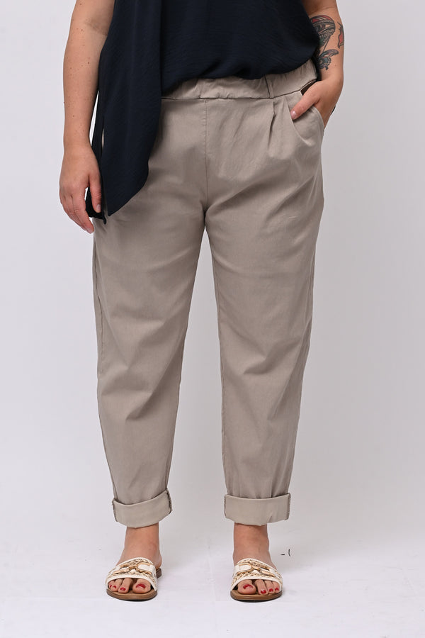 Pantalone bengalina over - Fango