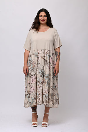 Abito cotone fiori - Burro