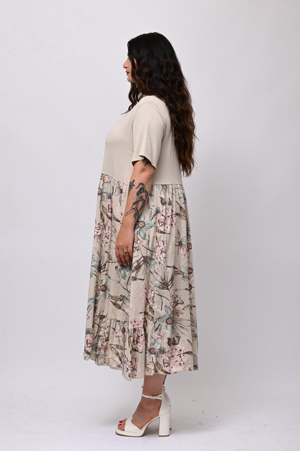 Abito cotone fiori - Burro