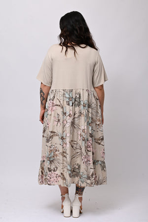 Abito cotone fiori - Burro