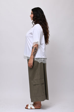Gaucho tasconi popeline - Kaki