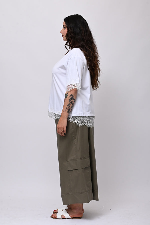 Gaucho tasconi popeline - Kaki