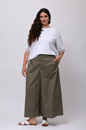 Maglia bordo pizzo - Bianco