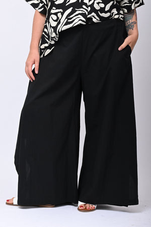 Pantalone maxi spacchi - Nero
