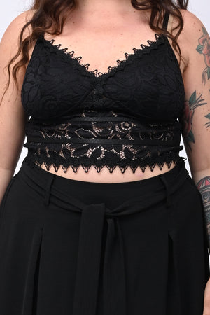 Bralette pizzo - Nero