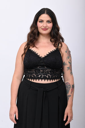 Bralette pizzo - Nero