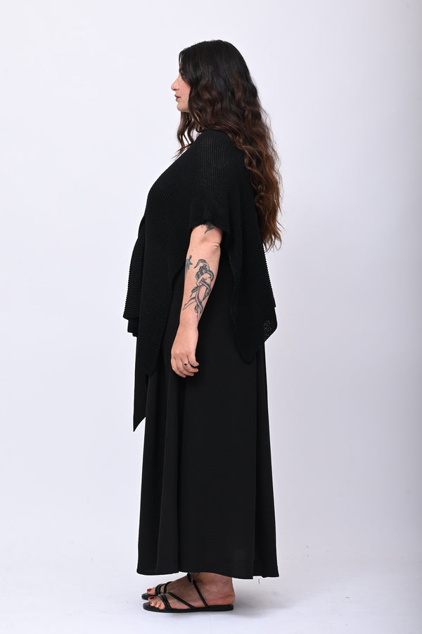 Stola filo incrocio - Nero