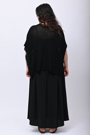 Stola filo incrocio - Nero