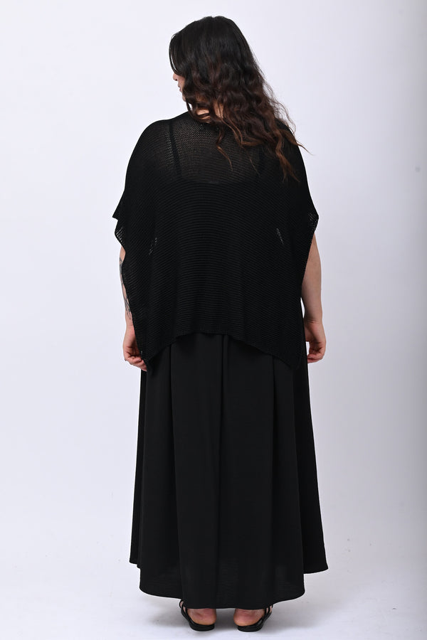 Stola filo incrocio - Nero