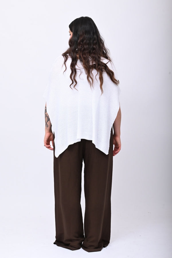 Pantalone fluido laccio - Moro