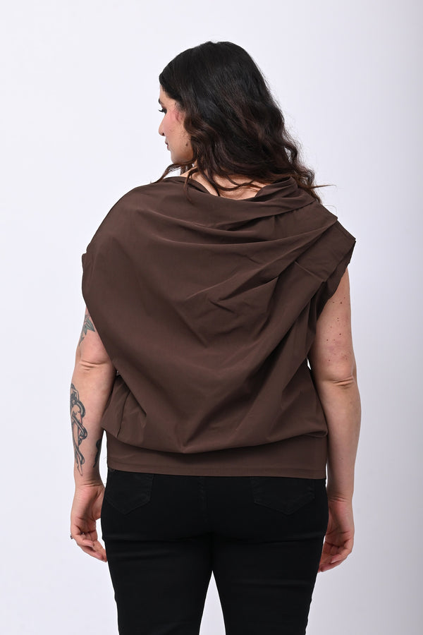 Maglia destrutturata bengalina - Moro