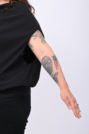 Maglia destrutturata bengalina - Nero