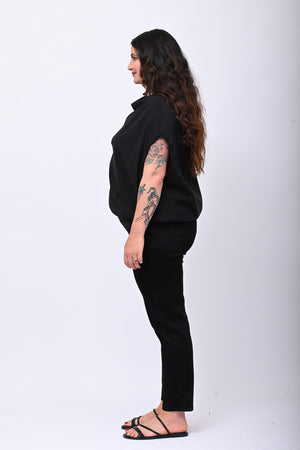 Maglia destrutturata bengalina - Nero