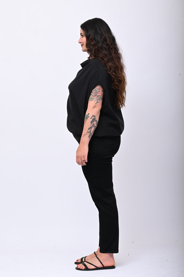 Maglia destrutturata bengalina - Nero