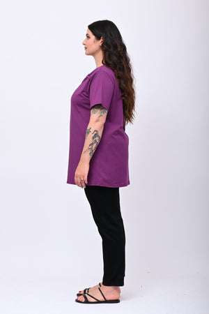 Maglia scollo fiocco - Uva