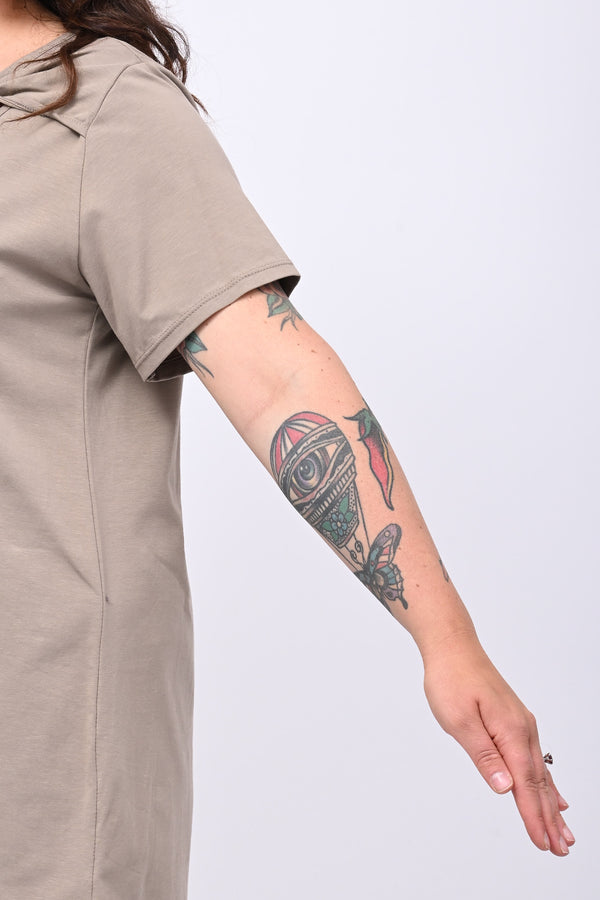 Maglia scollo fiocco - Fango