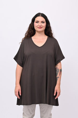 Maglia basica svasata - Moro
