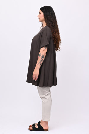 Maglia basica svasata - Moro