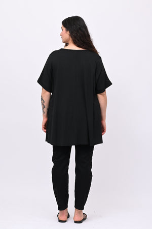 Maglia basica svasata - Nero