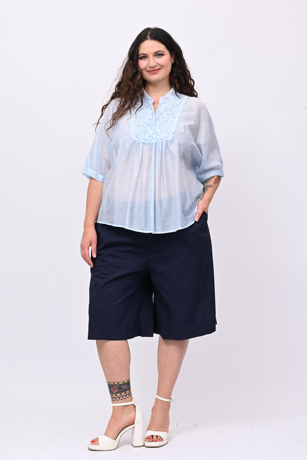 Gonna pantalone bermuda - Blu