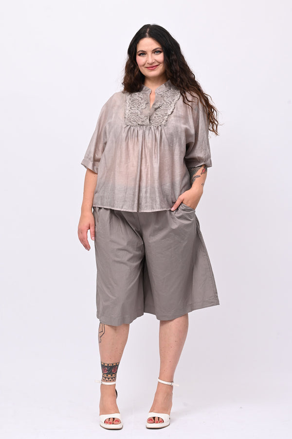 Gonna pantalone bermuda - Fango