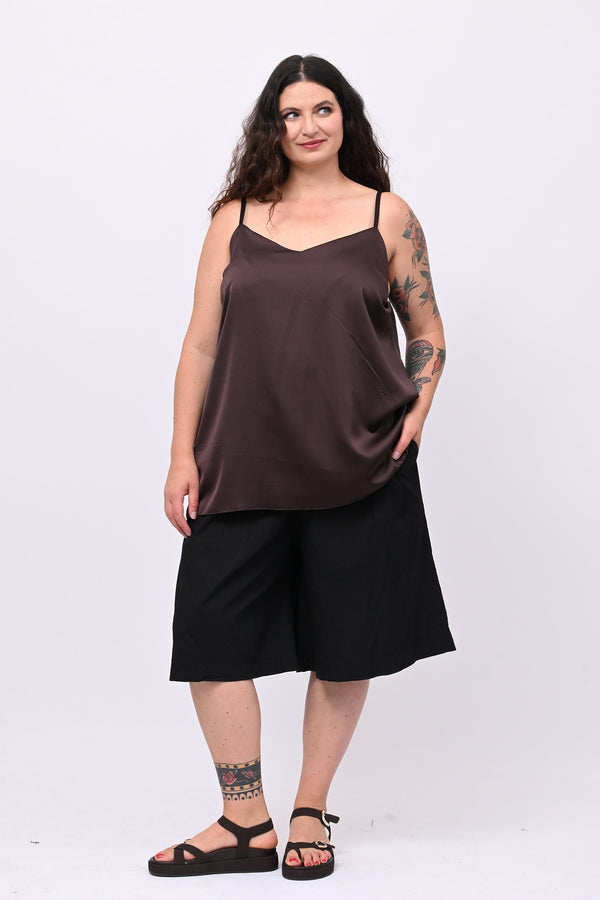 Top raso bretella - Bruciato