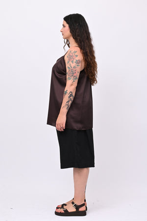 Top raso bretella - Bruciato