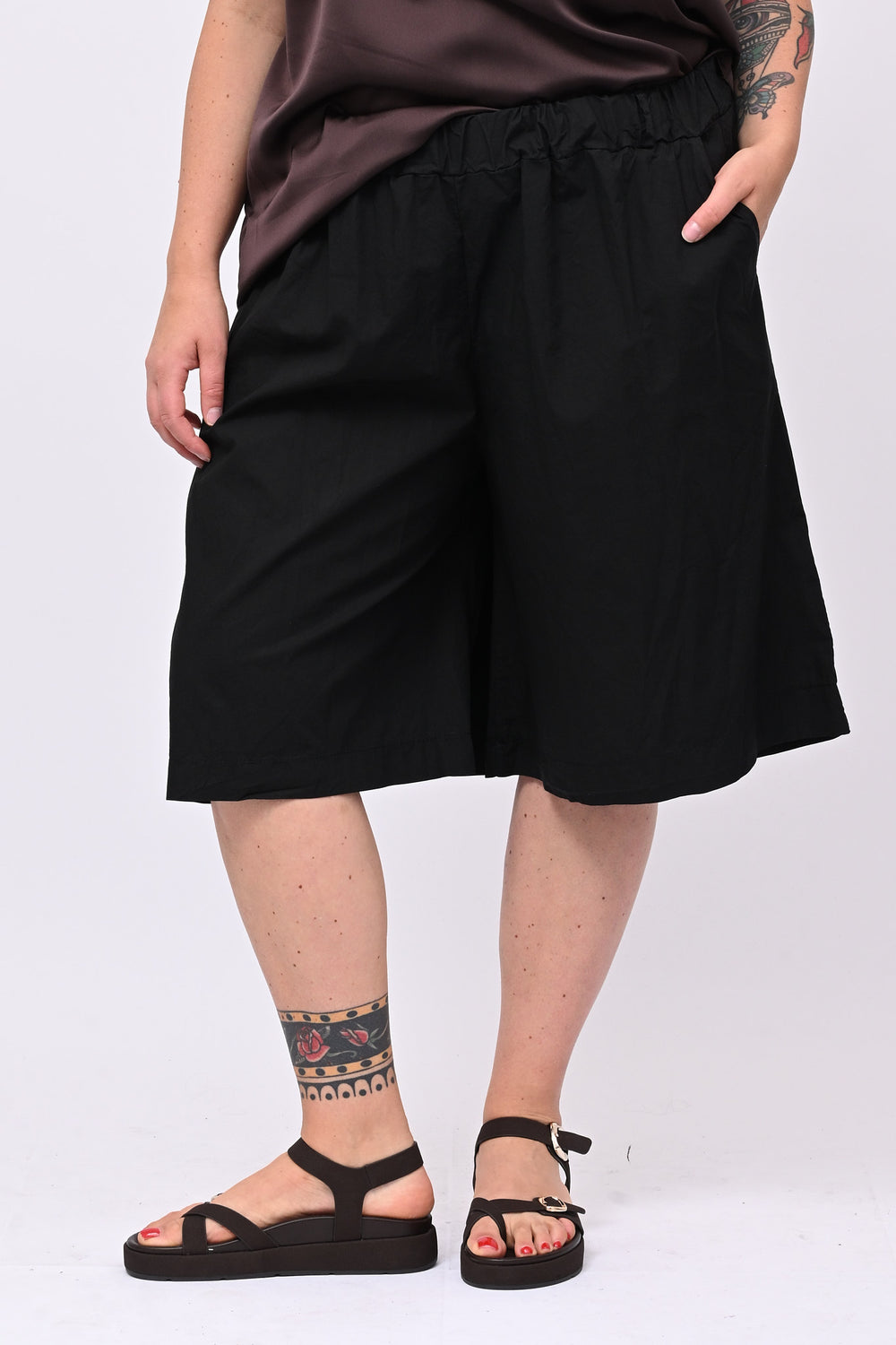 Gonna pantalone bermuda - Nero