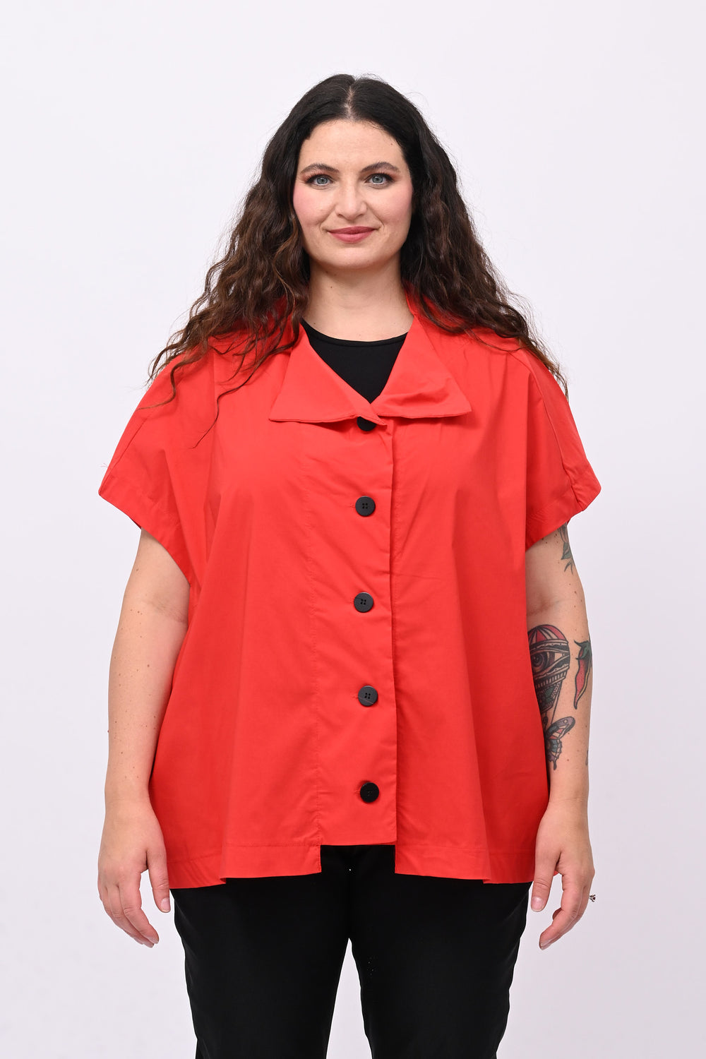 Giacca destrutturata bengalina - Rosso