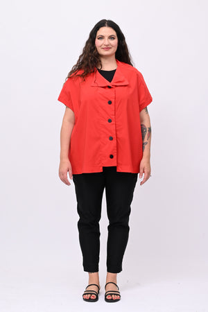 Giacca destrutturata bengalina - Rosso