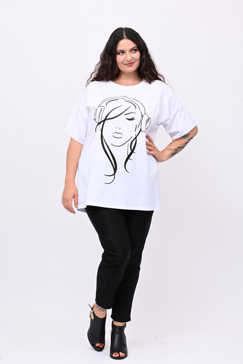 T-shirt viso donna - Bianco