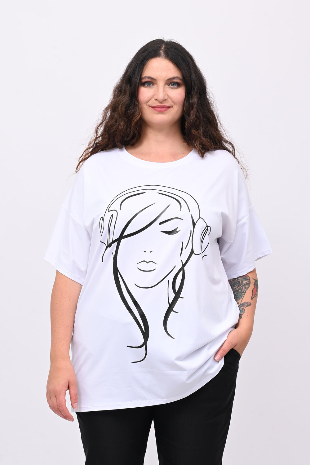 T-shirt viso donna - Bianco