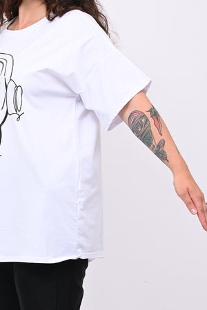 T-shirt viso donna - Bianco