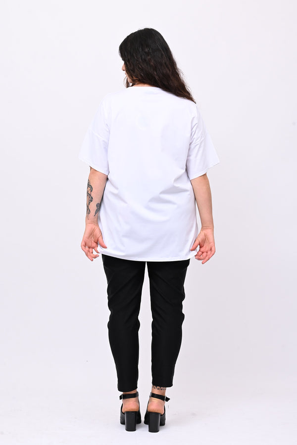 T-shirt viso donna - Bianco