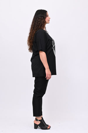 T-shirt viso donna - Nero