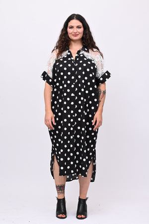 Abito pois pizzo - Nero